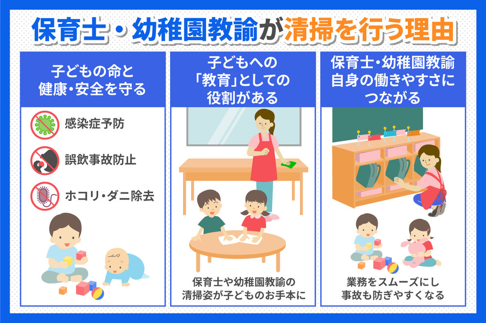 保育士　清掃